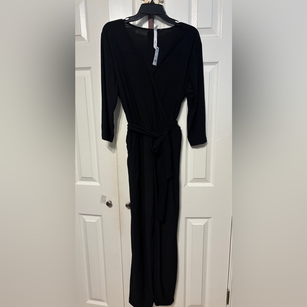 NY Collection Petite Belted Jumpsuit